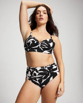 MEANDERING LEAF BLACK - High-Waist Enbliss Bottom | Soma