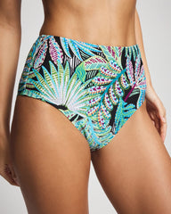 BLACK MULTI - Sea Life High-Waist Swim Bottom | Soma