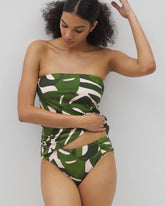 TROPICAL BREEZE MID PALM - Soma Swim Ruched Bikini Bottoms | Soma