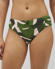 TROPICAL BREEZE MID PALM - Soma Swim Ruched Bikini Bottoms | Soma