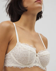 IVORY - Soma Balconette Unlined Bra with Lace | Soma