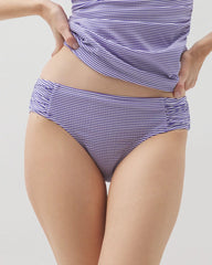 BLUE SEERSUCKER - Ruched Bikini Bottoms | Soma