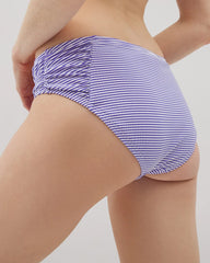 BLUE SEERSUCKER - Ruched Bikini Bottoms | Soma