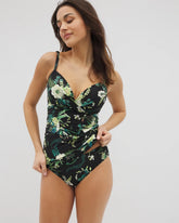 TROPICAL TWIST BLACK - Ruched Side Bottom | Soma