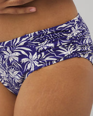TROPIC TILES TRUE BLUE - Ruched Side Bikini Bottom | Soma