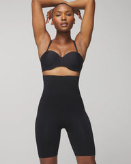 BLACK - Mid-Level Shaping Seamless High-Waist Thigh Shaper | Soma
