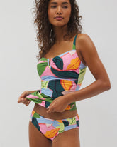 FLIRTY FLORA DARK SEA - Soma Swim Ruched Bikini Bottoms | Soma