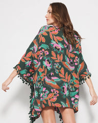 PARROT-ISE LUSH EMERALD - Tie-Front Cover-Up | Soma