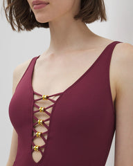 PLUM - Let's Get Knotty Lace Down One Piece | Soma