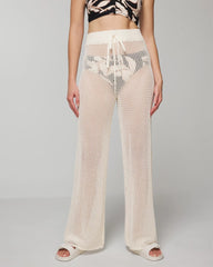 COCONUT - Cotton Crochet-Style Wide-Leg Pants | Soma