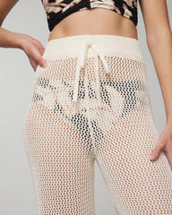 COCONUT - Cotton Crochet-Style Wide-Leg Pants | Soma