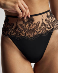- Tattoo Lace Embroidered High Waist Thong Panty | Soma