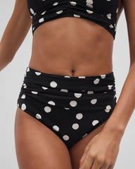 MOVEMENT DOT MINI B - Ruched High-Waist Bikini Bottom | Soma