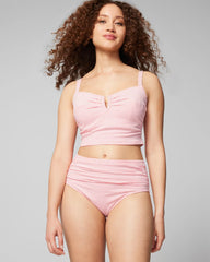 PINK STRIPE - Seersucker High-Waist Bottoms | Soma