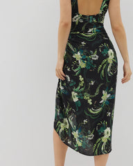 TROPICAL TWIST BLACK - Rayon Crepe Pareo | Soma
