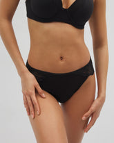 BLACK - Embraceable High-Leg Panty with Crochet Lace | Soma