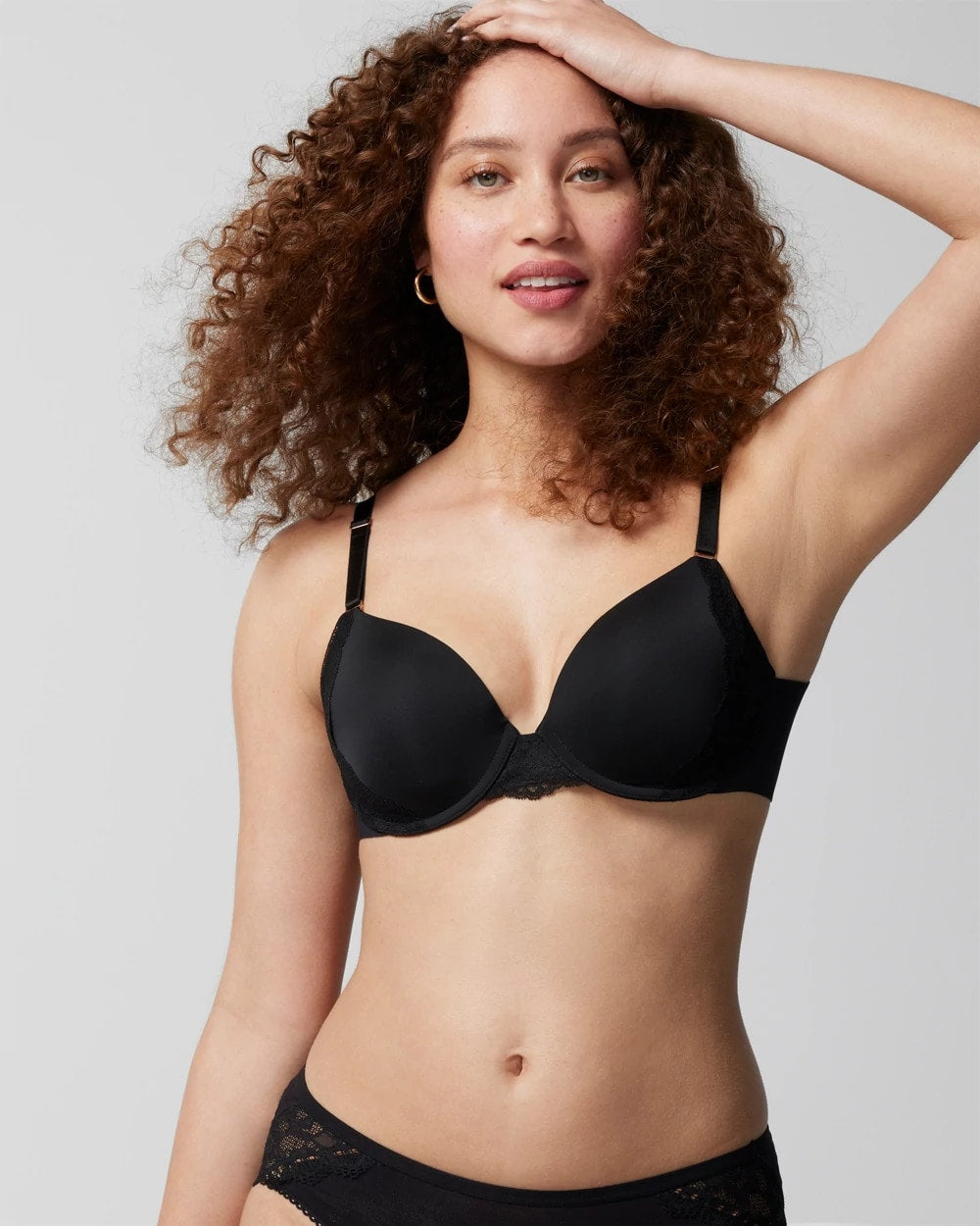 BLACK - Perfect Coverage Bra with Lace Trim | Soma