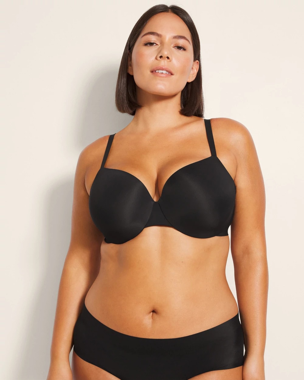 BLACK - Lightly Lined Perfect Coverage Bra | Soma