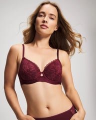 VELVET PLUM - Perfect Coverage Bra with Lace | Soma