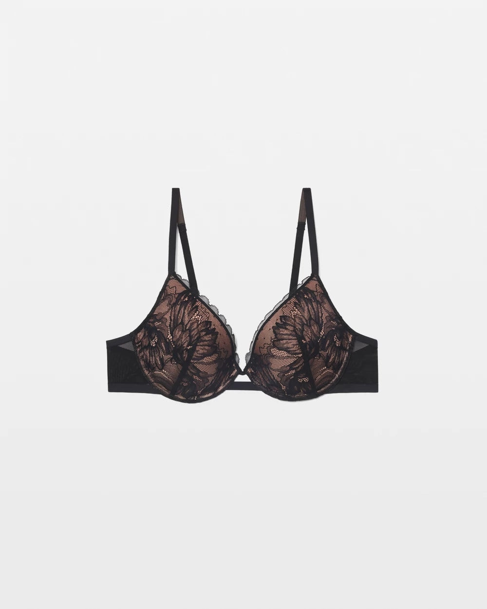 BLACK - Plunge Bra with Lace | Soma