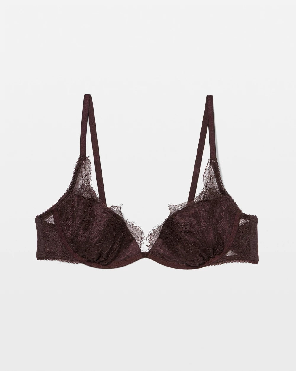 CHOCOLATE PLUM - Soma’s Sexiest Eyelash Lace Plunge Bra | Soma
