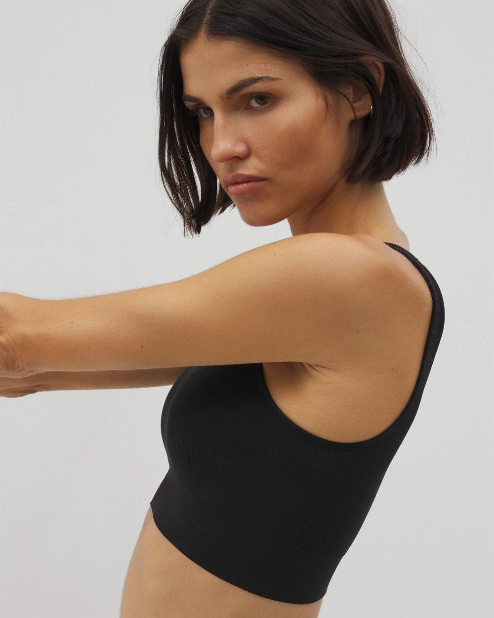 BLACK - Seamless Rib Bralette | Soma