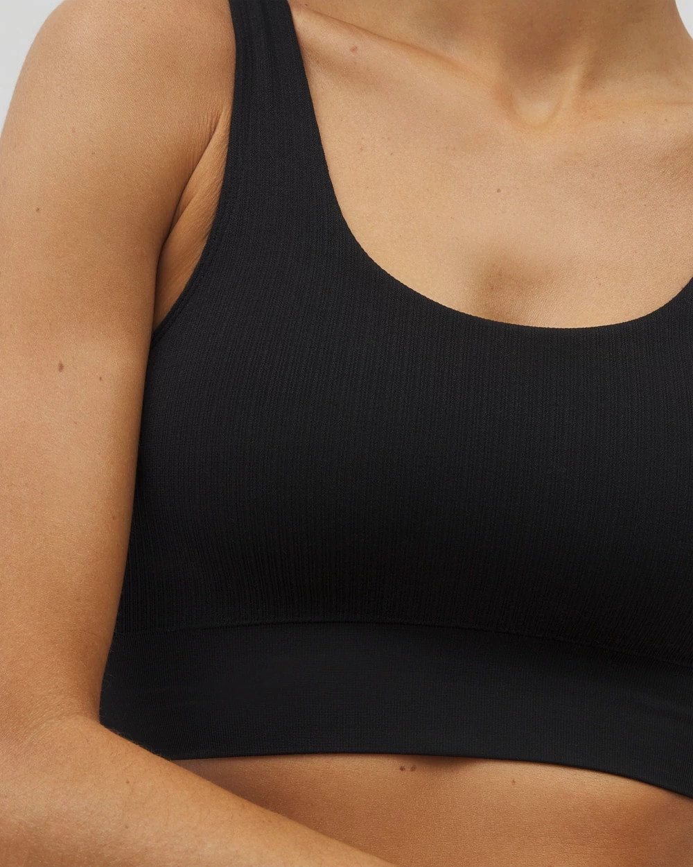 BLACK - Seamless Rib Bralette | Soma