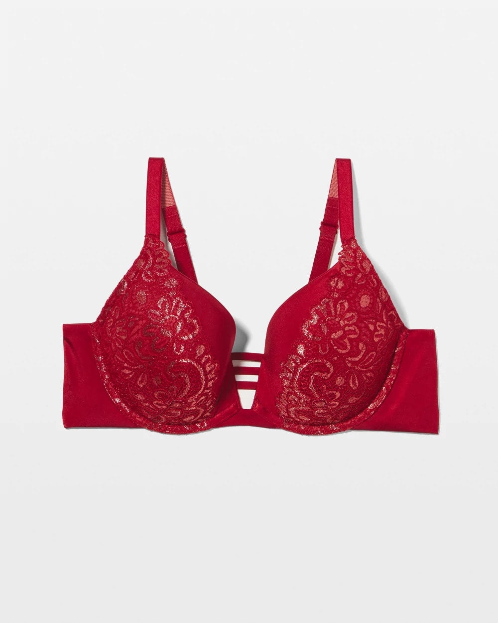PAINT THE TOWN RED LUREX - Push-up Plunge Bra with Lace | Soma
