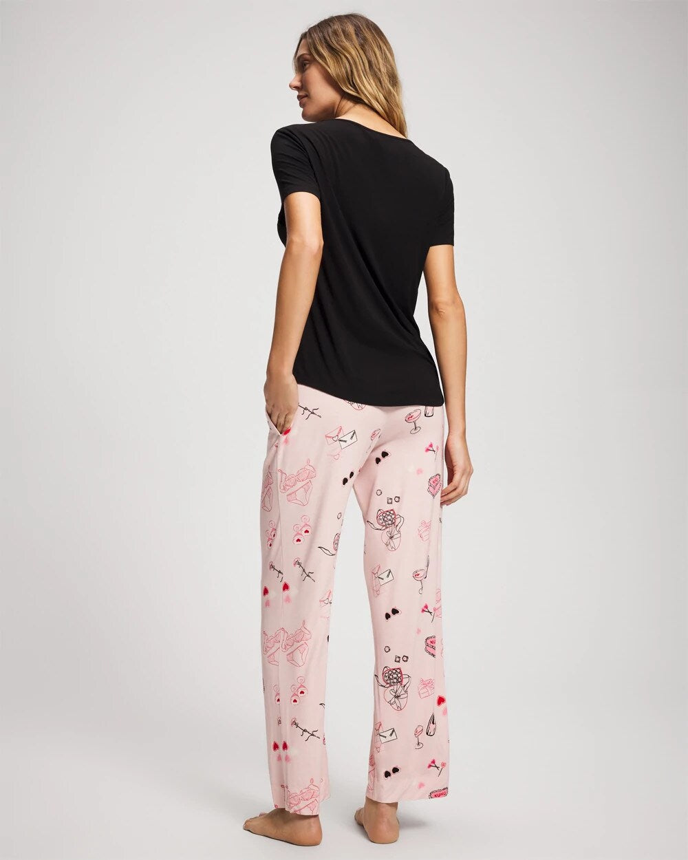BE MINE PRETTY PINK - Short Sleeve + Pant Pajama Set | Soma