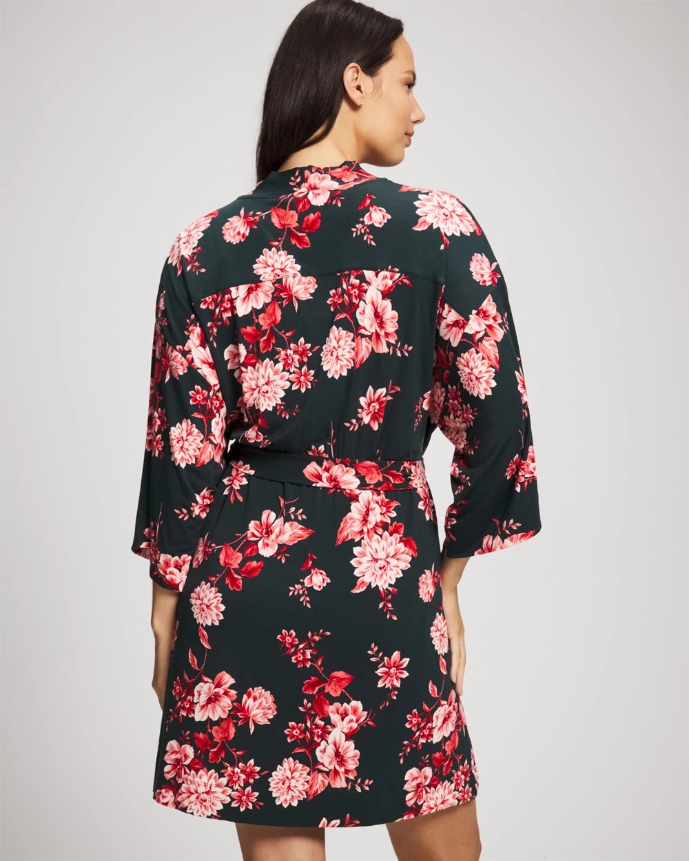COTTAGE FLORAL GREEN - Short Robe | Soma