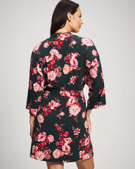 COTTAGE FLORAL GREEN - Short Robe | Soma