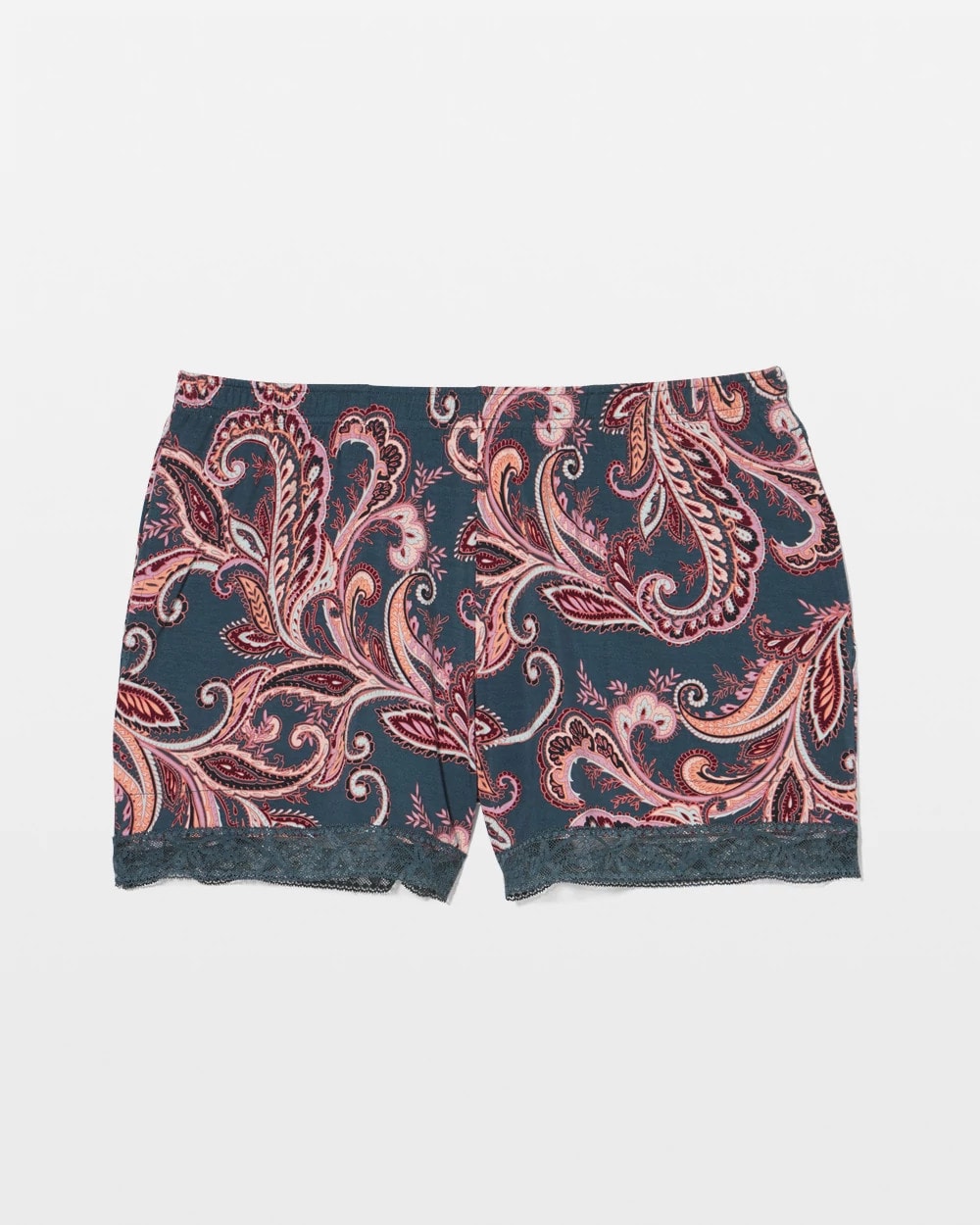 IMPERIAL PAISLEY MD PET - Lace-Trim Pajama Shorts | Soma