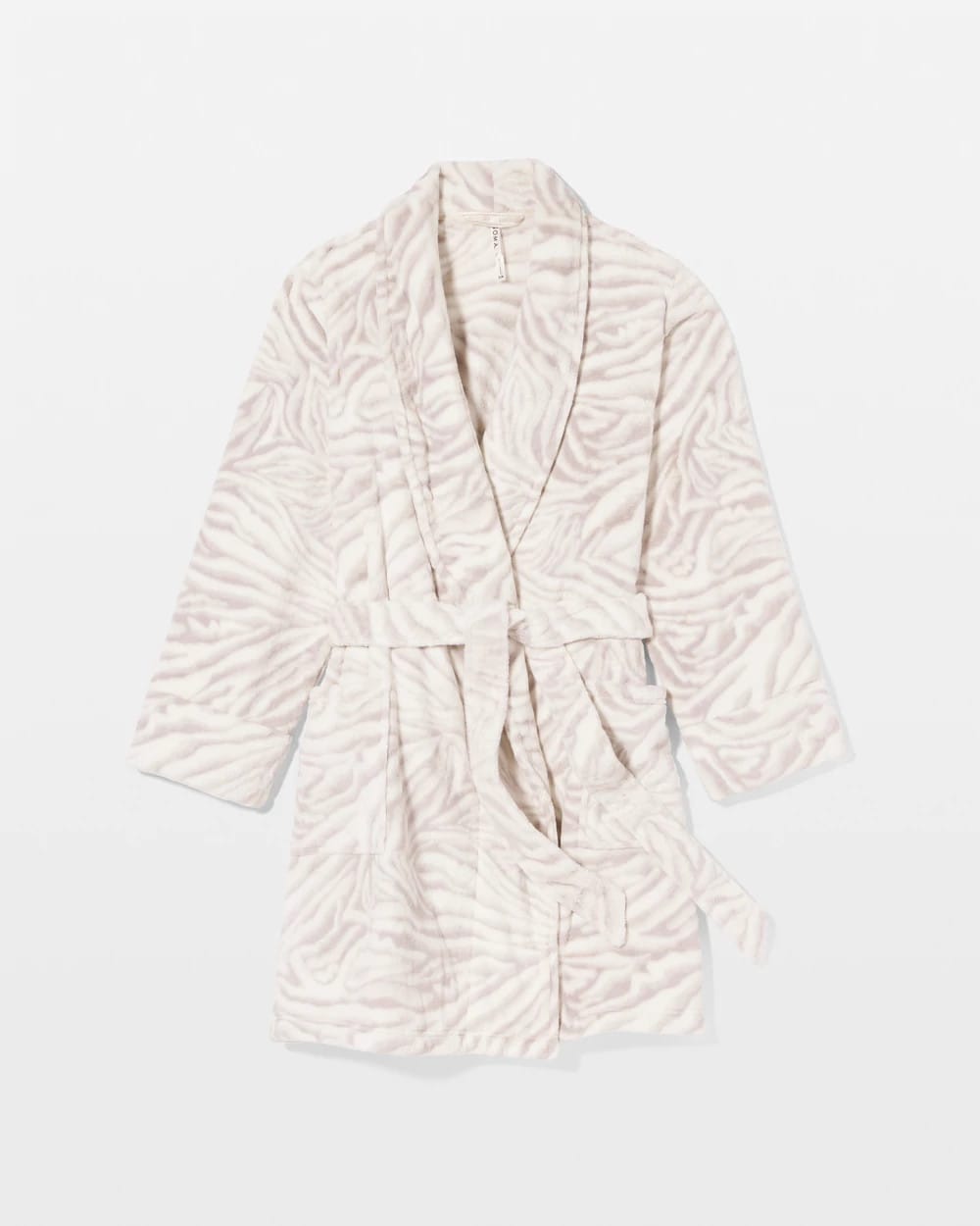 ZEBRA ZEN GRAY GLASS - Plush Short Robe | Soma