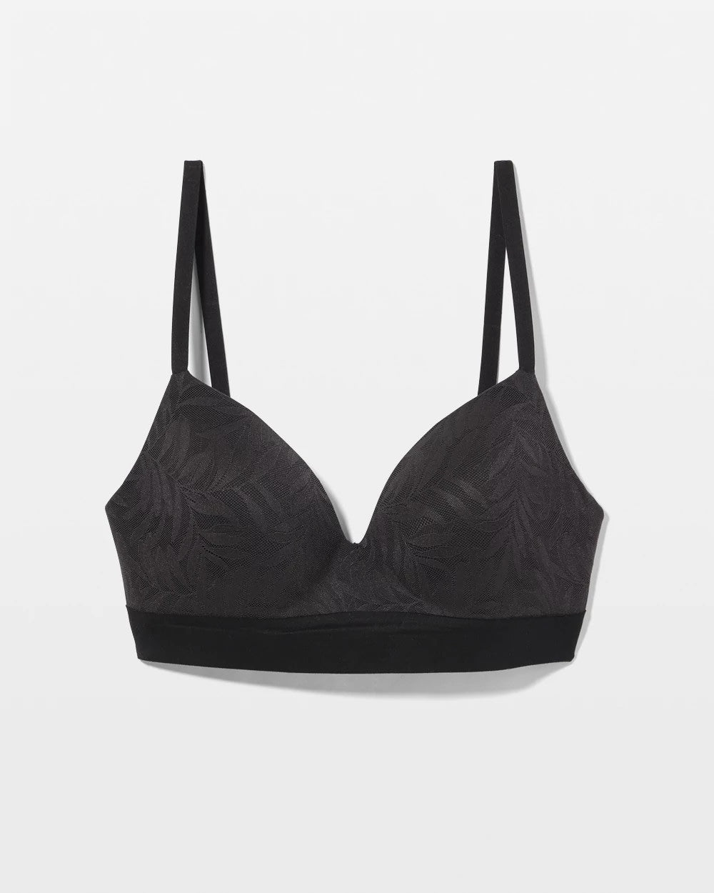 BLACK - Wireless Bra with Lace | Soma