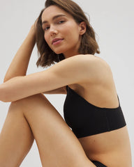 BLACK - Racerback Mesh Bralette | Soma