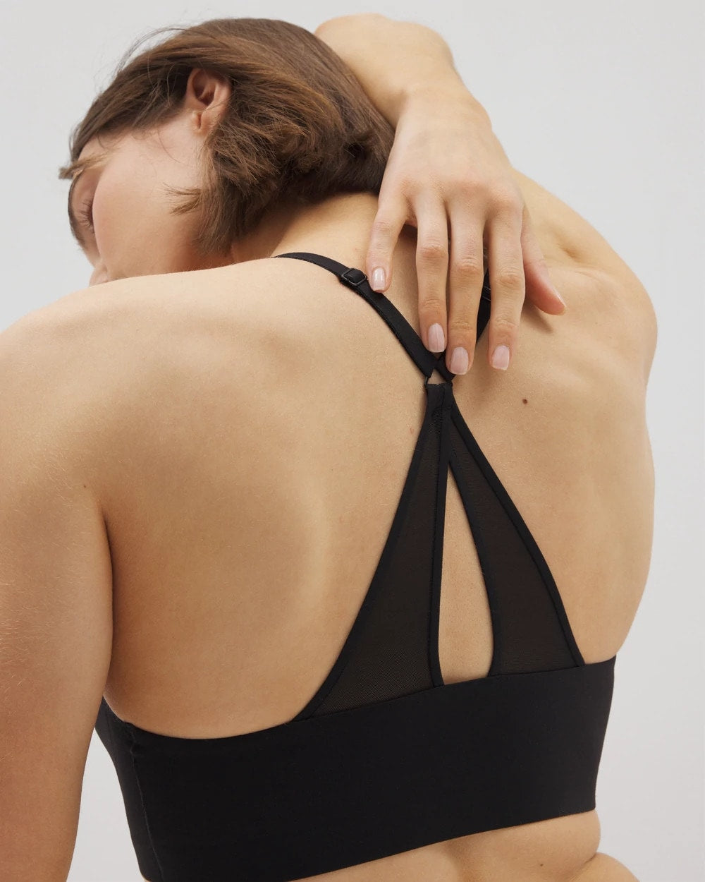 BLACK - Racerback Mesh Bralette | Soma