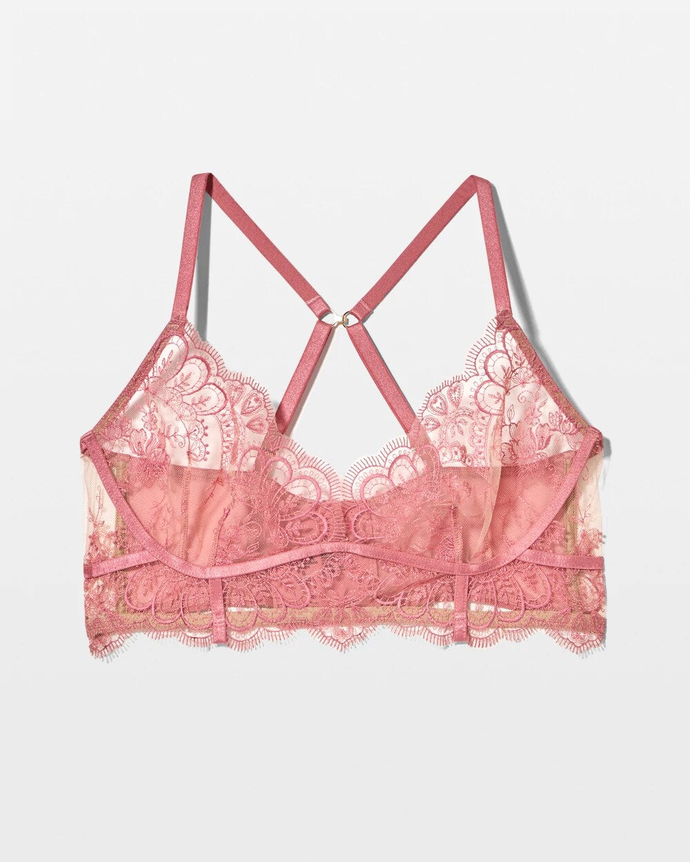 ANTIQUE PINK - Tattoo Lace Embroidered Bralette | Soma