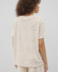 PARCHMENT - Jacquard Terry Short Sleeve Top | Soma