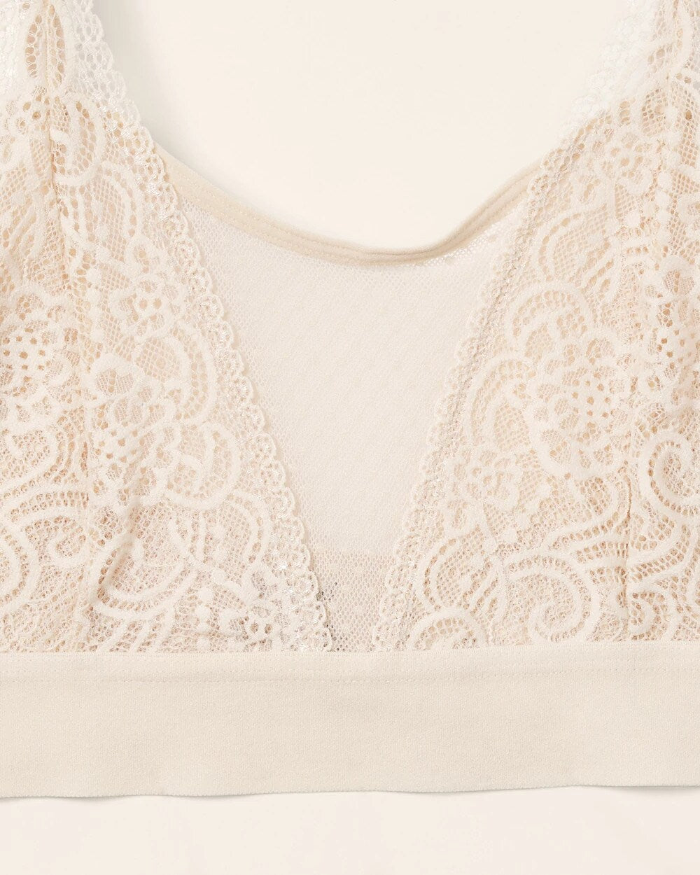 IVORY - Wireless Pocketed Cupless Lace Bralette | Soma