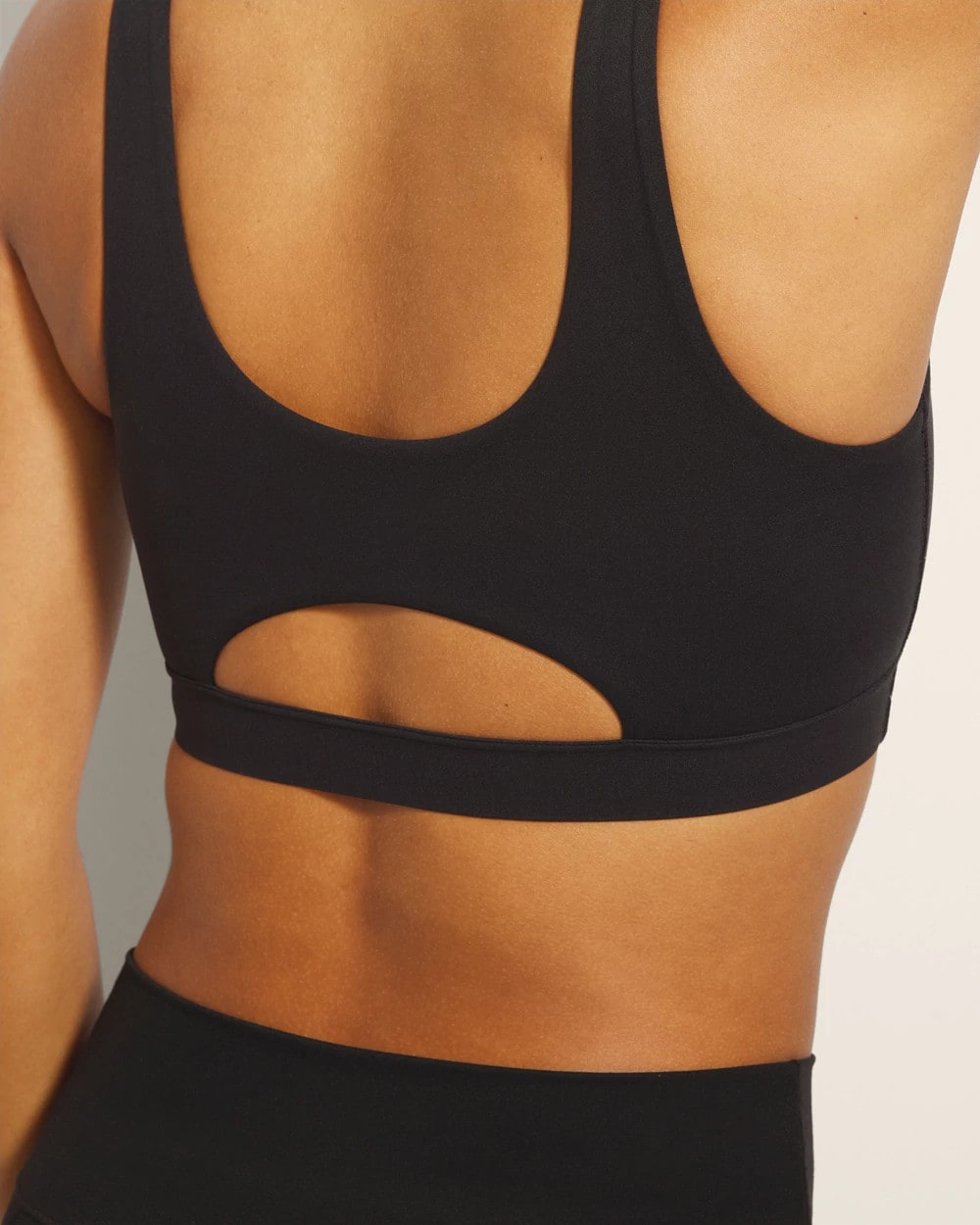 BLACK - High-Neck Yoga Bra | Soma