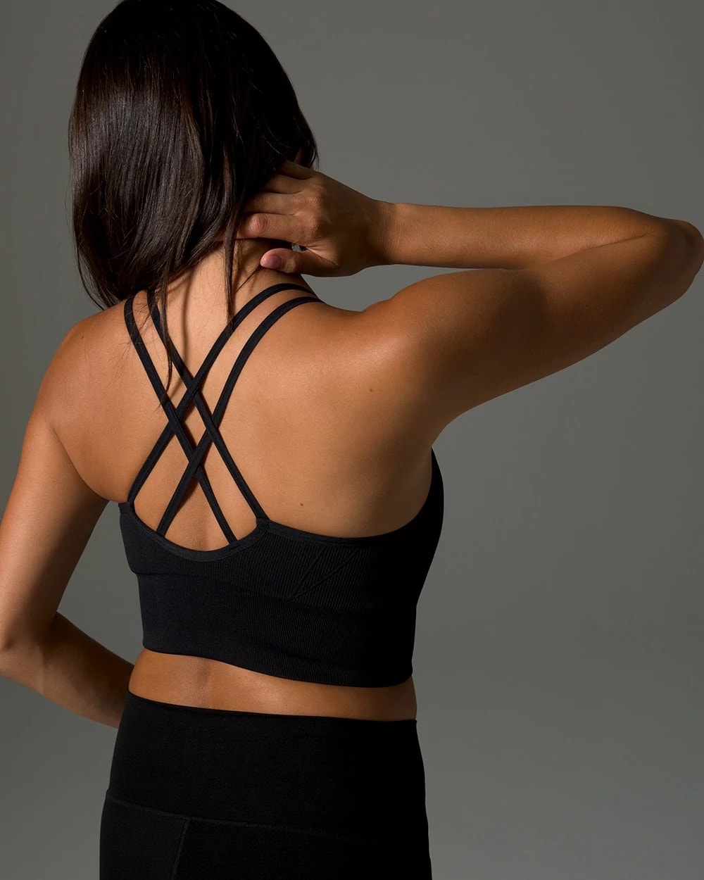 BLACK - Longline Bra with Strappy Back | Soma