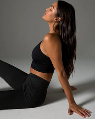 BLACK - Longline Bra with Strappy Back | Soma