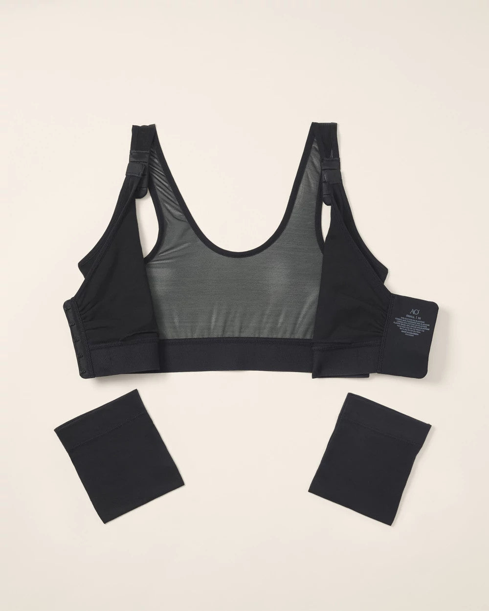 BLACK - Post-Surgical Recovery Bra with Drain Pockets | Soma
