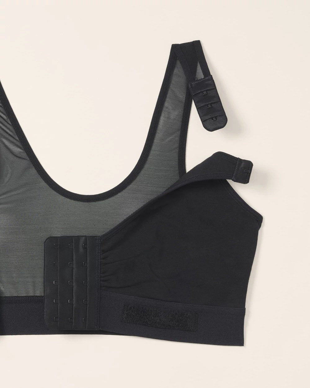 BLACK - Post-Surgical Recovery Bra with Drain Pockets | Soma
