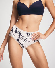 NOUVEAU FLORA MINI CHAMP - Cotton Brief Panty with Lace Trim | Soma