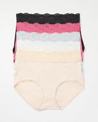 RAPTURE ROSE MULTIPACK - Crochet Lace Brief Panty Pack | Soma