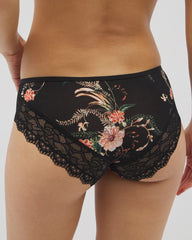 PARADISE PLUMES D M BLACK - Hipster Panty with Enchanting Lace | Soma