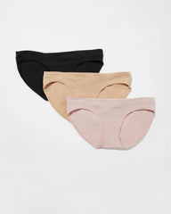 BLACK/WARM AMBER/ADOBE PK - Hipster Panty 3 Pack | Soma