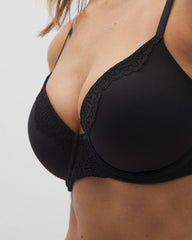BLACK - Embraceable Perfect Coverage Bra with Crochet Lace | Soma