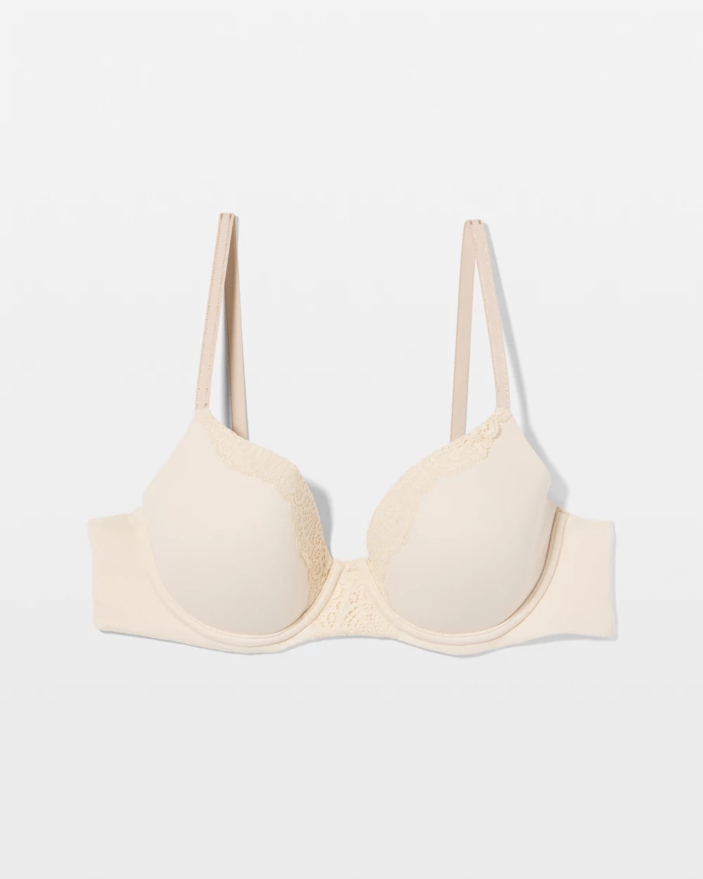 PALE SAND - Embraceable Perfect Coverage Bra with Crochet Lace | Soma